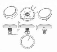 Bouton poussoir rond de 100 mm avec couvercle plat LED pour machine de jeu d'arcade, boîte à pièces personnalisée en plastique et métal
