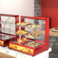 26 ''Food Warmer Display Hot Food Arbeits platte Fall Commercial Buffet Restaurant beheizter Schrank 3 Tier Warmer Display Showcase