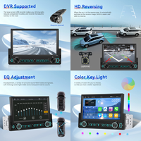 Podofo 7 ''1 Din autoradio avec Carplay sans fil/filaire et Android Auto BT AUX USB Charge rapide voiture lecteur MP5 Autoradio usine