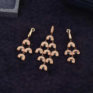 Elegante Collar de Piedras con Juego de Aretes a Juego, Conjunto de Joyería de Moda para Ocasiones Especiales - Product Image 2