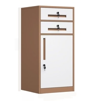 Armoire à dossiers mobile, armoire de rangement de données, table de chevet à porte simple, petits meubles en fer avec deux tiroirs