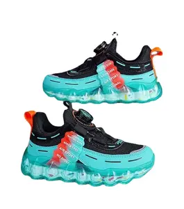 Sneakers per bambini bambini neonate ragazzi lettera Mesh Led calzini Sport Run Sneakers scarpe Light Up Shoes