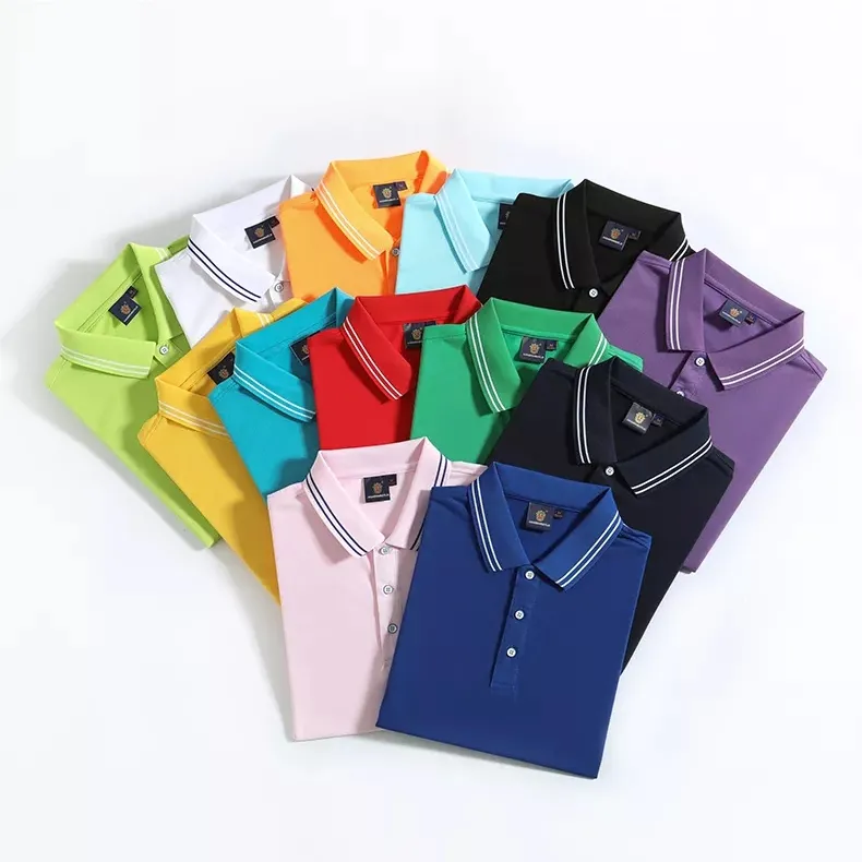 Custom design your own brand polo shirt Short Sleeve men's polyester running polo t-shirts for men