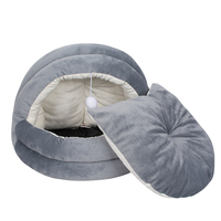 Gros fabricant OEM de luxe doux coussin chaud amovible pliant lit de chat maison