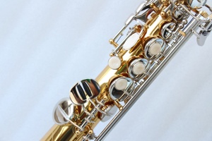 Saxophone soprano en Si bémol, corps laqué or, clés nickelées, clé de G haute, style japonais classique, <span class=keywords><strong>instrument</strong></span> à vent facile à souffler - Product Image 4