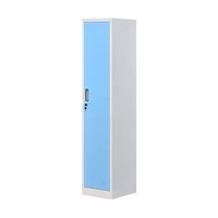 Casier en acier à une porte avec fentes de ventilation, verrouillable, durable, design contemporain, montage facile pour hôtels et hôpitaux
