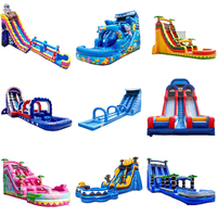 Château Gonflable Commercial pour Enfants avec Toboggan Aquatique – Parc Aquatique d'Été Personnalisable pour Fêtes – Offre Spéciale
