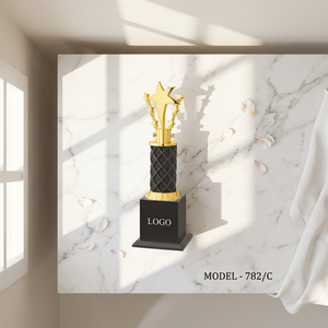 Trophée Étoile Personnalisé avec Impression UV et Gravure Laser en Métal Moulé sous Pression Portable - Disponible pour les Commandes en Gros - Product Image 1