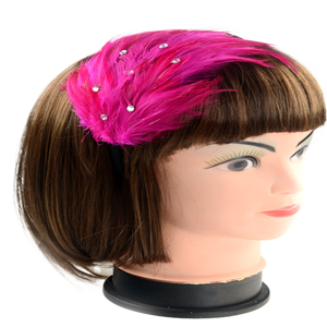 Bandeau Fascinator plume pour mariage Cocktail thé chapeau habiller Derby Gatsby bandeau accessoire - Product Image 1