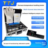 TTJ TTS-X8 Probador de Temperatura para Hornos de Batería de 8 Canales, Precisión de 0.5°C, Respuesta de 0.1s, 110V, 10kW, Seguimiento de Curva para Hornos de Túnel, USB