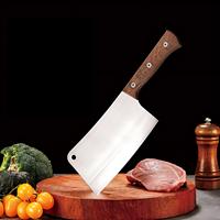 Couteau de boucher professionnel robuste avec manche en bois, hachoir à désosser très populaire pour la viande et les légumes, couteau de cuisine