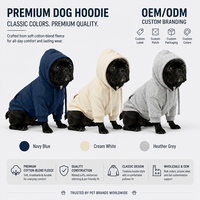 Sweat-shirt pour chien gris chiné personnalisé OEM, en coton vierge, polaire chaude, pull pour chien, vente en gros, fabricant d'usine