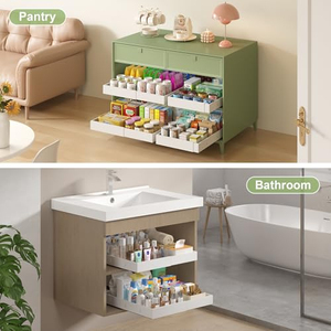 Étagères de rangement coulissantes extensibles pour épices et assaisonnements, organisateur de placard de cuisine - Product Image 2