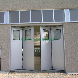 Puerta plegable <span class=keywords><strong>corredera</strong></span> industrial Partición de almacén de acero que ahorra espacio con puertas industriales de fácil instalación - Product Image 6