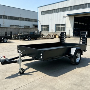 Agricultural Utility Trailer with Mid-Mounted Axle, Fence Truck Trailer for Hauling Farm Goods & Small Machinery