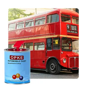 OPKE brand high gloss economic red double layer bus car paint with good adhesion and strong corrosion resistance car paint