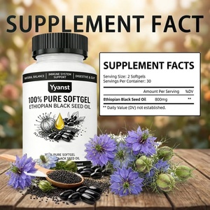 HIGH QUALITY Black <b>Seed</b> OIL Softgel Capsules Supplement Oil Capsules IMMUNITY SUPPORT & DIGESTION COMFORT - Product Image 2