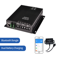 Contrôleur de charge solaire MPPT double batterie MJOO en gros 10A 20A 30A 12/24V OEM avec Bluetooth