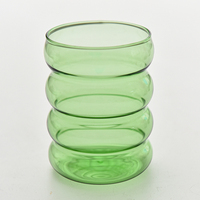 Tasse en verre ondulé résistant à la chaleur, mignonne tasse en forme de chenille, compatible micro-ondes, pour café, lait, usage domestique quotidien