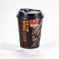 Gobelet à café en papier écologique à double paroi de qualité alimentaire 8oz-22oz Gobelet à café chaud à emporter Personnalisé