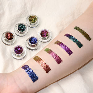 होलोग्राफिक अनंत क्रोम गुच्छे के लिए आंखों के छायाएं जेल अनुकूलित कॉस्मेटिक चंकी चमक नेत्र छाया मेकअप - Product Image 1