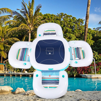 Benutzer definierte aufblasbare Wasser Poker Spiele Tisch Schwimmbad Unterhaltung aufblasbare Wasser karte Tisch schwimmen schwimmend
