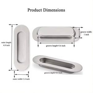 Manija Empotrada Oculta Plateada de Lujo WEKIS para Puerta Corredera, Estilo Moderno, para Gabinetes de Cocina - Product Image 3