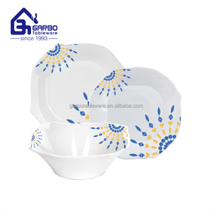 Stile nordico europeo durevole <span class=keywords><strong>piatti</strong></span> in vetro opalino bianco cassaforte microonde stoviglie rotonde 18 pezzi <span class=keywords><strong>set</strong></span> per <span class=keywords><strong>6</strong></span> <span class=keywords><strong>persone</strong></span> - Product Image 6