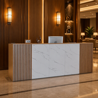 Nouveau comptoir de réception en bois de luxe moderne pour hôtel, comptoir de caisse commercial de haute qualité