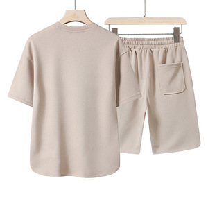 Nuevo Conjunto de Ropa Urbana de Diseñador para Hombre, Ecológico, Informal, de Color Sólido, <span class=keywords><strong>Camiseta</strong></span> de Manga Corta y Pantalones Cortos - Product Image 2