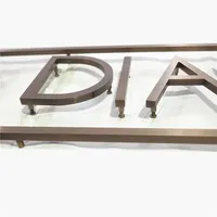 Letras Metálicas 3D de Acero Inoxidable SUS304 de Alta Durabilidad, Sin Iluminación, para Logotipos de Edificios Escolares, Marca GFace