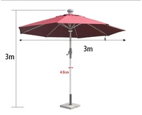 Parasol de jardin cantilever de luxe en aluminium au design moderne, imperméable et écologique, pour mobilier de terrasse