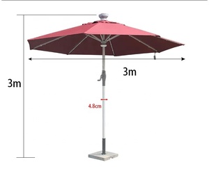 Ombrellone <span class=keywords><strong>da</strong></span> <span class=keywords><strong>Giardino</strong></span> a Sbalzo in Alluminio di Lusso con Design Moderno, Impermeabile ed Ecologico, per Arredamento <span class=keywords><strong>da</strong></span> Esterno - Product Image 6