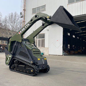 Mesin Diesel Kubota Derette V1000 Mini Skid Steer Tracked Loader Compact Stand on Skidsteer untuk Penggunaan Rumah Tangga - Product Image 3