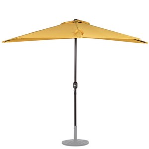 Parapluies de jardin <span class=keywords><strong>Parasol</strong></span> 2.7m(9ft) Jardin <span class=keywords><strong>Balcon</strong></span> <span class=keywords><strong>Demi</strong></span> Parapluie Semi-Circulaire avec Manivelle, pare-soleil Semi-Circulaire - Product Image 2