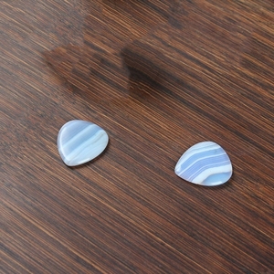 Púa de guitarra de ágata azul rayada, púa de ágata natural con rayas, pulida a mano, para accesorio de guitarra - Product Image 4