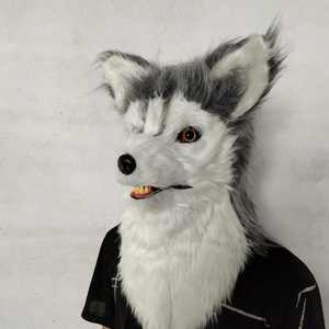 ขากรรไกรขยับได้น่ากลัวหน้ากากหัวสุนัขแบบเปิดปากพร้อมหน้ากากใบหน้าเหมือนจริงของสัตว์หน้ากากคอสเพลย์สยองขวัญน่าขนลุกสำหรับอุปกรณ์งานปาร์ตี้ - Product Image 3