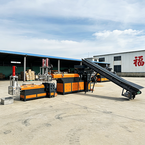 Uniform Pellet Hydraulic Screen Cylinder Rigid Flake Friction Washer Granulation Single Screw Electric 3 Heating Ring Factory - Product Image 1