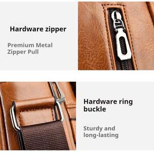 Borsa a Tracolla da <span class=keywords><strong>Uomo</strong></span> Casual e alla Moda in <span class=keywords><strong>Pelle</strong></span> PU con Logo Personalizzato - Product Image 4