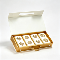 Boîte cadeau haut de gamme personnalisée avec poignée, pelliculage mat, estampage à chaud - Emballage rigide avec couvercle à rabat pour coffrets cadeaux cosmétiques et parfums
