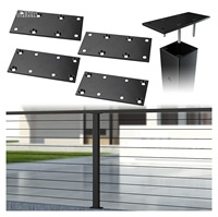 Takara — balustrade de câble en acier inoxydable, balustrade de fil noir, support de Surface latéral, de pont, escalier