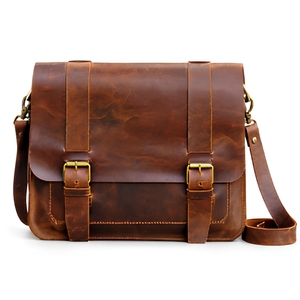 Sac messager de luxe en cuir véritable, sac bandoulière, sacoche pour ordinateur portable, idéal pour le bureau, les voyages, fait main, unisexe, cadeau d'affaires, design élégant - Product Image 6