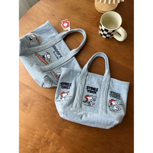 Custom Embroidered Denim Tote <b>Bag</b> Reusable Handbag with OEM Service for Daily Use - Product Image 3