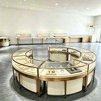Vitrine à bijoux éclairée par LED, dimensions personnalisables, matériaux écologiques, construction durable, design étanche pour la vente au détail et la maison