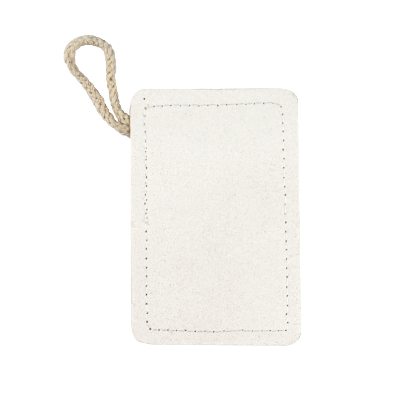 Éponge loofah carrée en coton et pâte de bois, 7*11cm