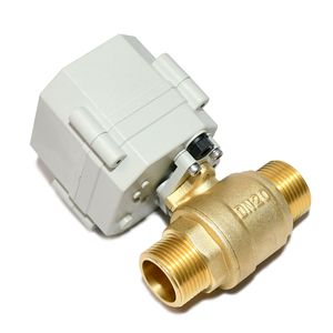 Vanne à boisseau sphérique électrique en laiton DN20 1/2 pouce filetée, contrôle automatique de l'eau pour usage environnemental - Product Image 2