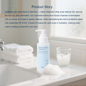 Limpiador <span class=keywords><strong>Facial</strong></span> con Ceramidas Fermentadas y Aminoácidos, Probado por Dermatólogos, para Piel Sensible, Repara la Barrera Cutánea, Calmante - Product Image 3