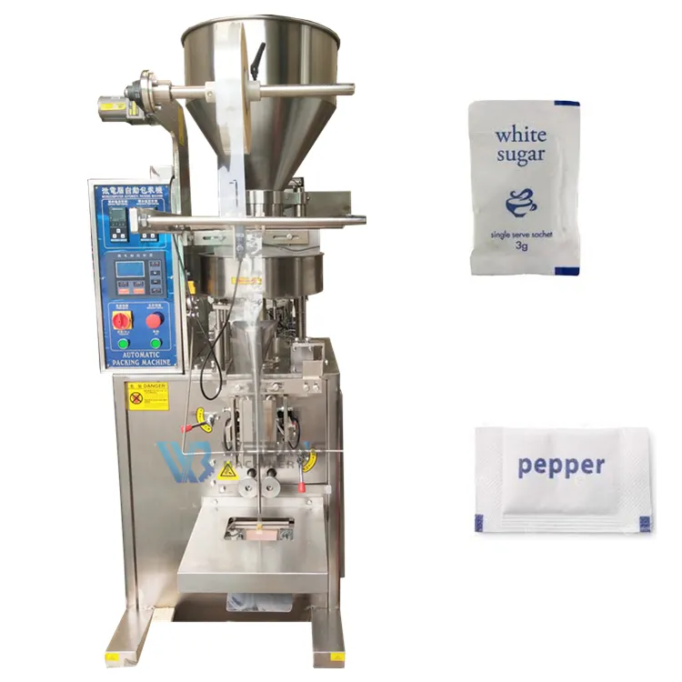 WB-150K автоматический пакетик для сахарной соли, пакетик для растворимого кофе с тремя Сторонами, упаковочная машина для упаковки гранул