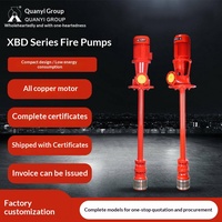 Pompe à incendie XBD verticale à arbre long, raccordement par bride, électrique, pour hydrant d'incendie intérieur et alimentation en eau pour sprinkler automatique
