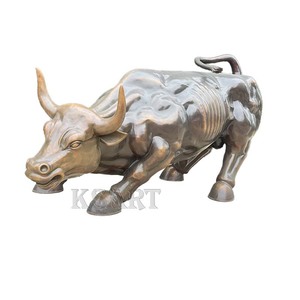 Tác phẩm điêu khắc sàn ngoài trời bằng đồng lớn: Một bức tượng con bò cho các doanh nghiệp, tượng trưng cho sự thu hút và bảo vệ tài sản - Product Image 6